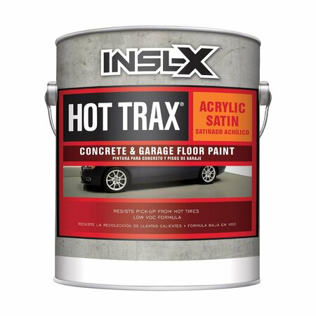 INSL-X BY BENJAMIN MOORE Insl-X Hot Trax Satin Silver Gray Water-Based Acrylic Concrete & Garage Floor Paint 1 gal HTF309092-01